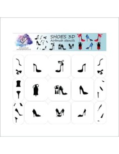 Scencils - Shoes3D - 1 - Airbrush Stencils -  2