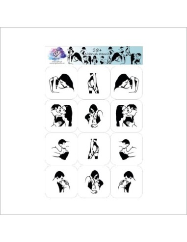 18+ - Stencil - 3 - Airbrush Stencils - 