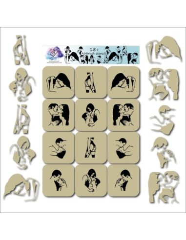 18+ - Stencil - 4 - Airbrush Stencils -