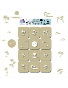 Island - Stencil - 1 - Airbrush Stencils -