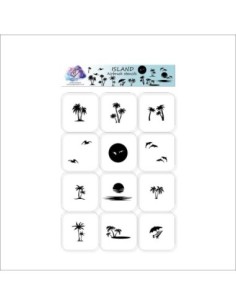 Island - Stencil - 1 - Airbrush Stencils -  2
