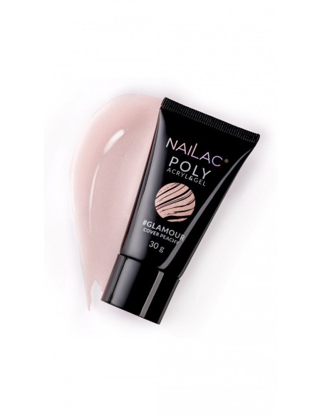 Poly Acryl & Gel - Glamour Cover Peachy NaiLac - 2 - PolyGel NaiLac - 