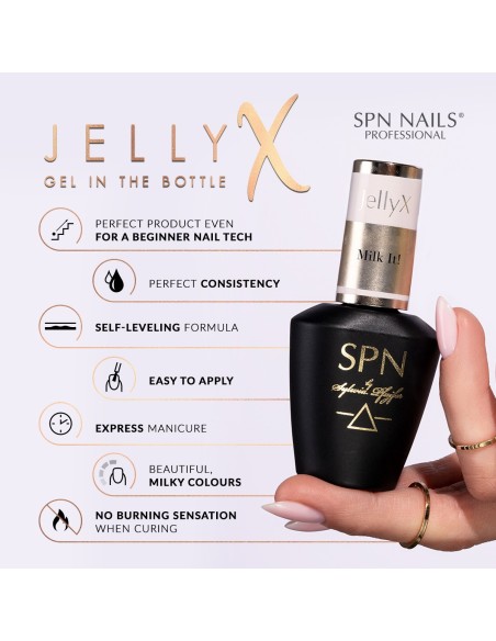 SPN Nails - Gel in a bottle JellyX Creme de la Pink 8 ml - 4 - JellyX - Gel in the bottle - 