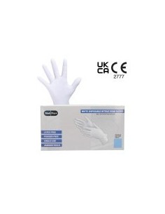 White Nitrile Gloves Medical Grade Cat III PPE Medium x 100 - 1 - Categories -