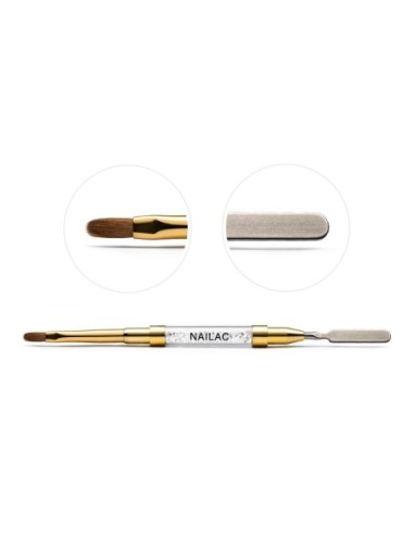 NaiLac Brush #6 Oval & Spatula - 1 - Categories - 