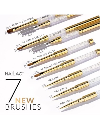 NaiLac #6 Square Gel Brush - 2 - Categories -