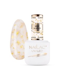 Glammy Rubber Base Milk&Gold NaiLac 7ml - 1 - Glammy Rubber Bases -