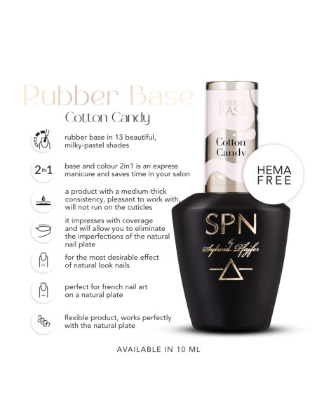 Rubber Base COLOR & GO! Cotton Candy 10ml - 1 - Rubber Base COLOR & GO! - 