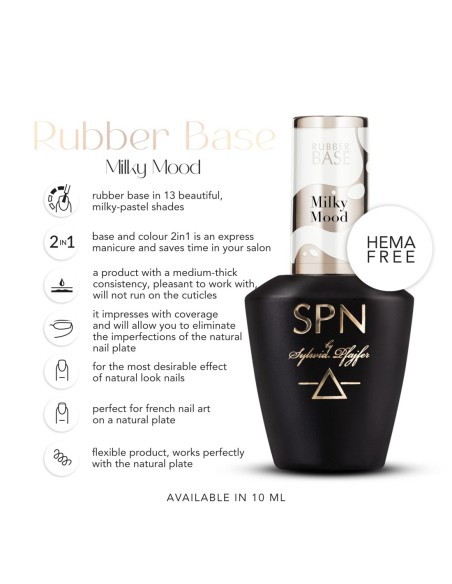 Rubber Base COLOR & GO! Milky Mood 10ml - 1 - Rubber Base COLOR & GO! - 