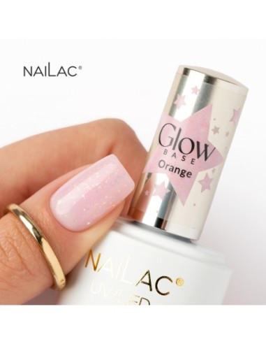 Rubber Base Glow Orange NaiLac 7ml - 2 - Glow Rubber Bases - 