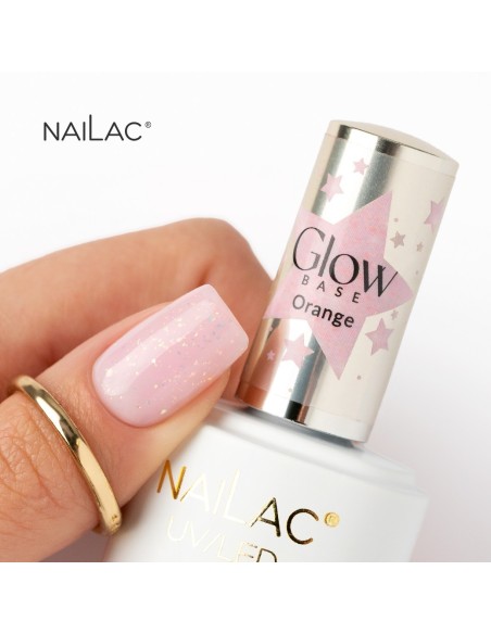 Rubber Base Glow Orange NaiLac 7ml - 2 - Glow Rubber Bases - 