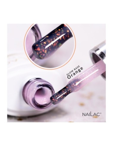 Rubber Base Glow Orange NaiLac 7ml - 3 - Glow Rubber Bases - 