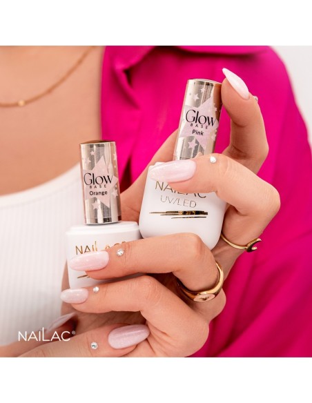 Rubber Base Glow Orange NaiLac 7ml - 4 - Glow Rubber Bases - 
