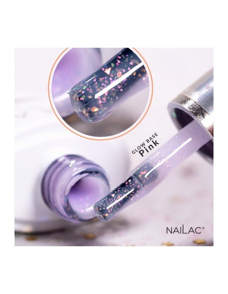 Rubber Base Glow Pink NaiLac 7ml - 4 - Glow Rubber Bases - 