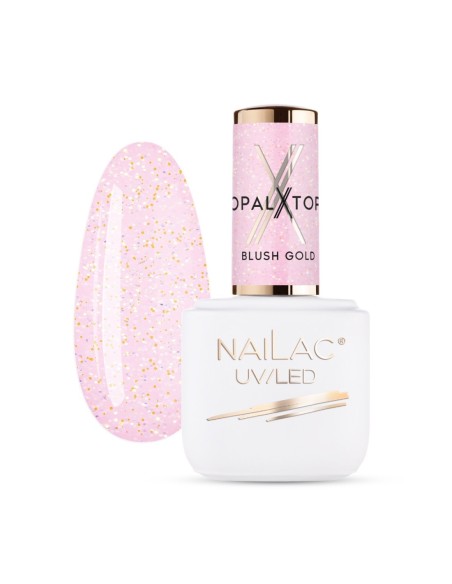 Hybrid top coat OpalX Top Blush Gold NaiLac 7ml - 1 - Tops and Bases - NaiLac - 