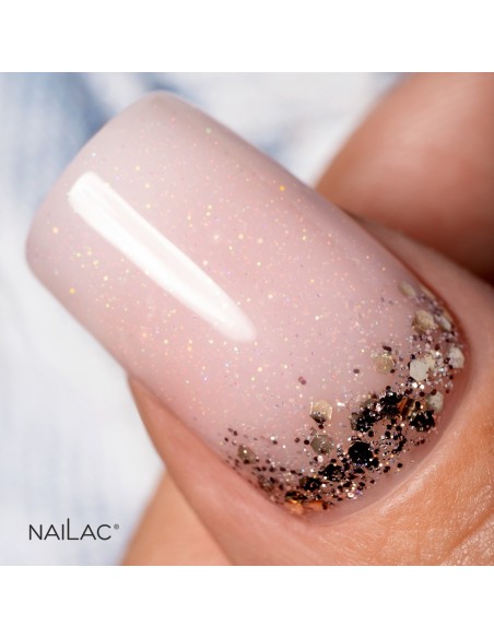 Hybrid top coat OpalX Top Blush Gold NaiLac 7ml - 2 - Tops and Bases - NaiLac - 
