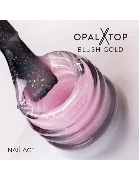 Hybrid top coat OpalX Top Blush Gold NaiLac 7ml - 3 - Tops and Bases - NaiLac - 