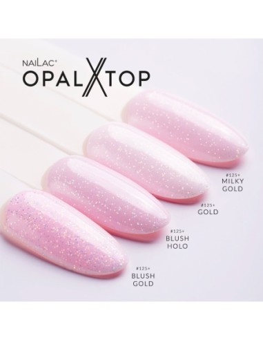 Hybrid top coat OpalX Top Blush Gold NaiLac 7ml - 4 - Tops and Bases - NaiLac - 