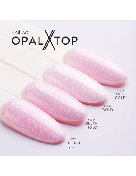 Hybrid top coat OpalX Top Blush Gold NaiLac 7ml - 4 - Tops and Bases - NaiLac - 