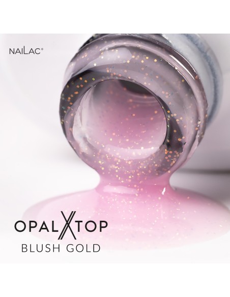 Hybrid top coat OpalX Top Blush Gold NaiLac 7ml - 7 - Tops and Bases - NaiLac - 