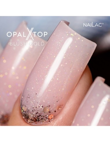 Hybrid top coat OpalX Top Blush Gold NaiLac 7ml - 9 - Tops and Bases - NaiLac - 