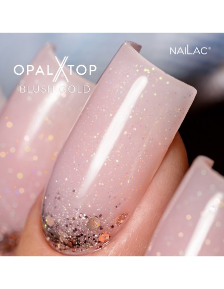 Hybrid top coat OpalX Top Blush Gold NaiLac 7ml - 9 - Tops and Bases - NaiLac - 