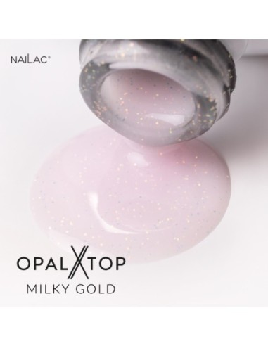 Hybrid top coat OpalX Top Milky Gold NaiLac 7ml - 4 - Tops and Bases - NaiLac - 