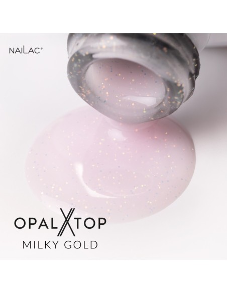 Hybrid top coat OpalX Top Milky Gold NaiLac 7ml - 4 - Tops and Bases - NaiLac - 