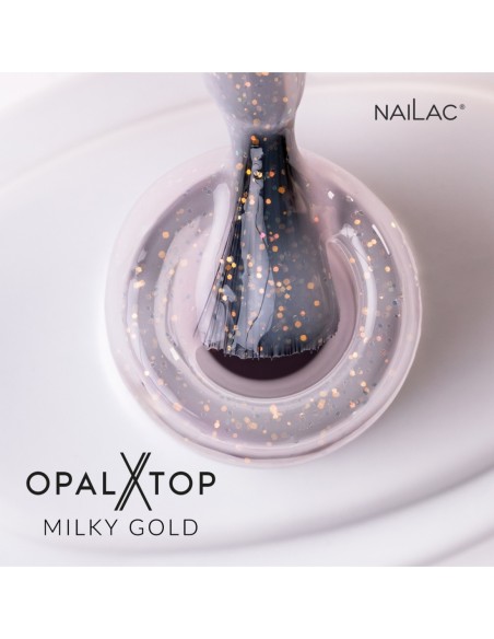 Hybrid top coat OpalX Top Milky Gold NaiLac 7ml - 5 - Tops and Bases - NaiLac - 