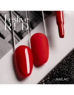 Festive Red Hybrid polish NaiLac 7ml 2